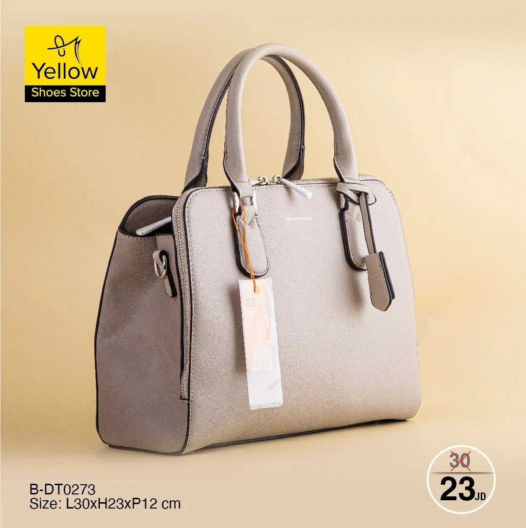 Taupe handbag product photograph