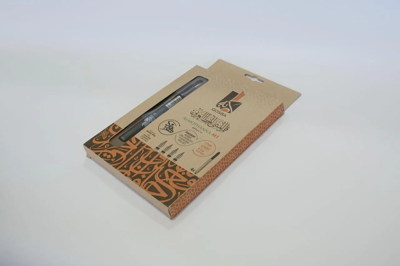 Raqem pen set hanging box in kraft board
