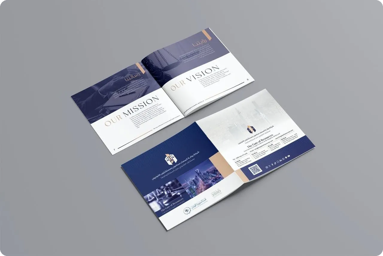 The Gate of Resources company profile, open on two spreads