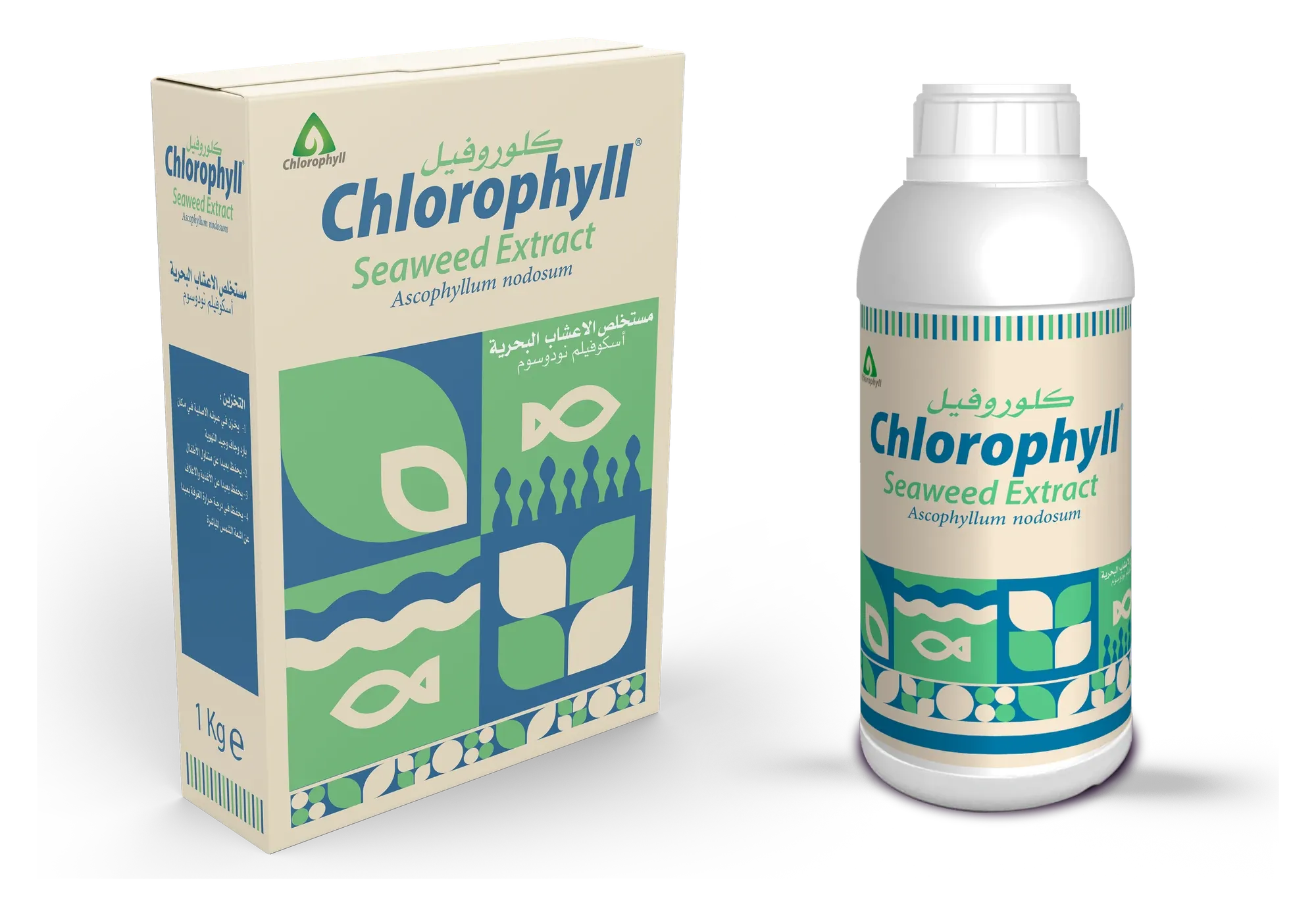 Chlorophyll Seaweed Extract box and bottle