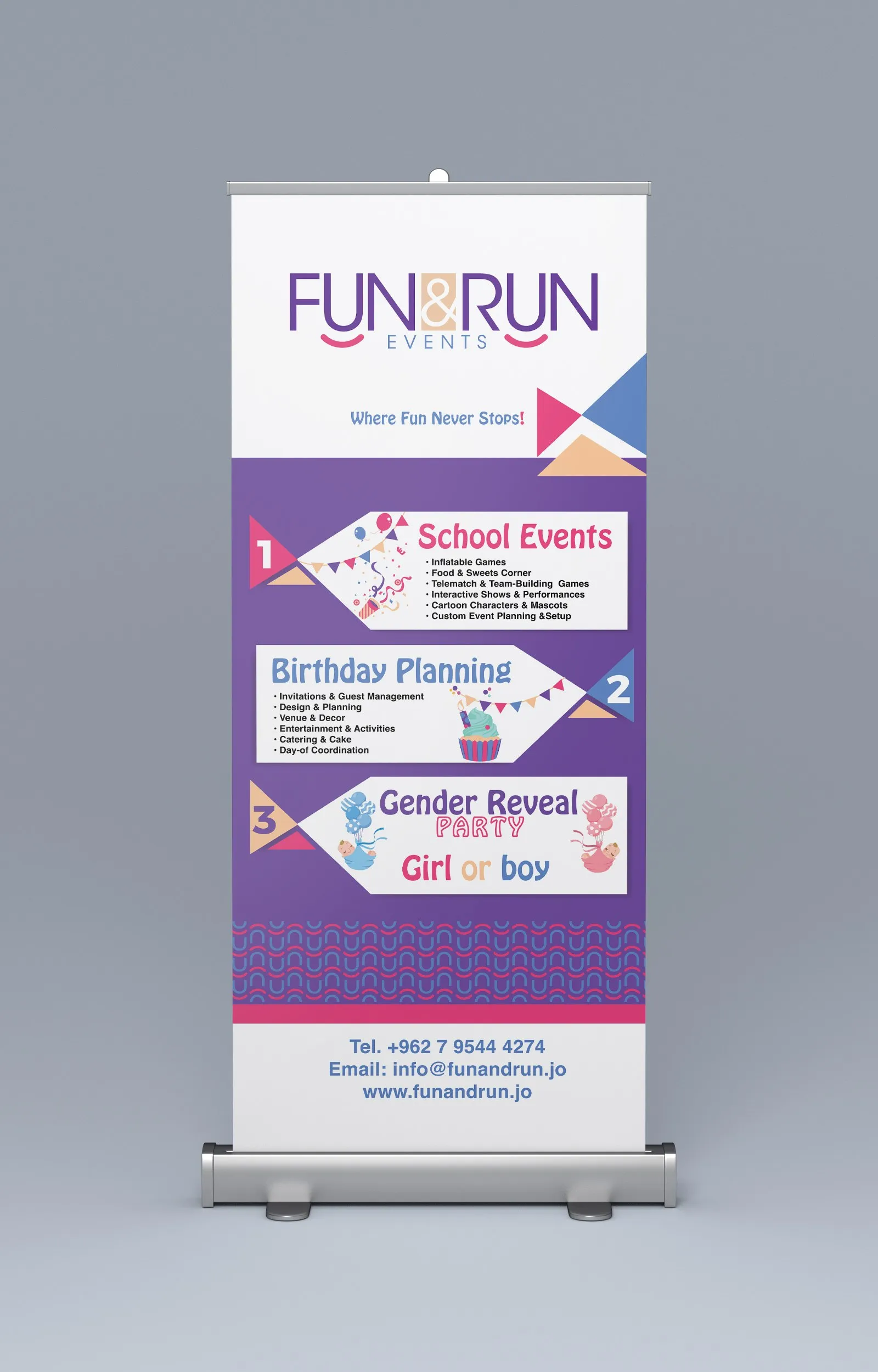 FUN&RUN roll-up banner