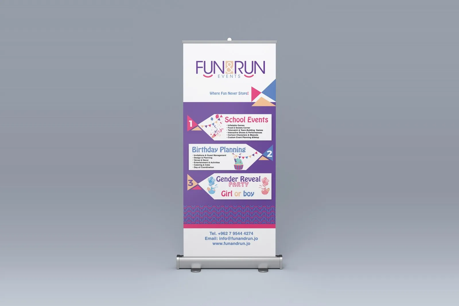 FUN&RUN roll-up banner