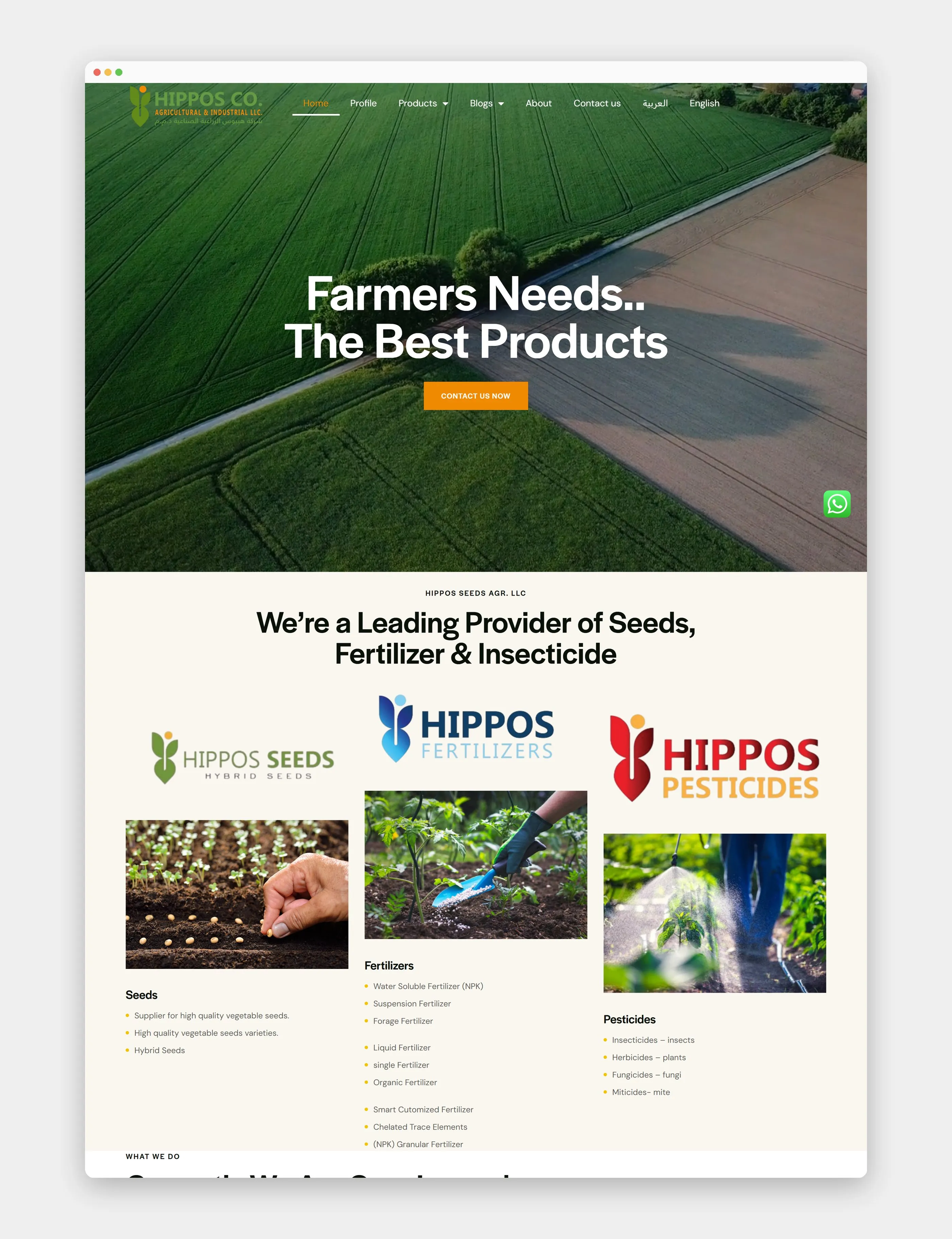 Hippos website home page